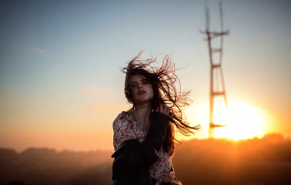Картинка девушка, солнце, волосы, по мотивам фильма, Jesse Herzog, Twin Peaks