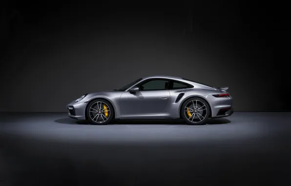911, Porsche, вид сбоку, Turbo S, 2020, 992