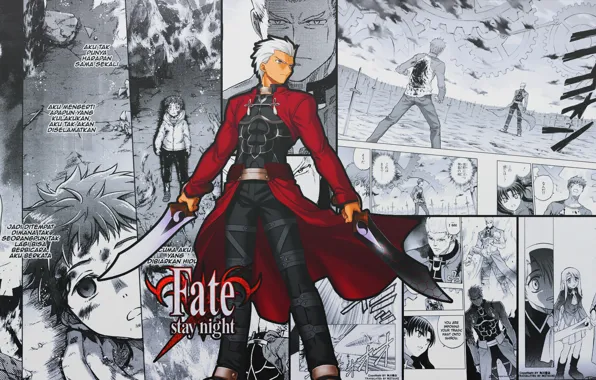 Парень, манга, арчер, Судьба ночь схватки, Fate / Stay Night