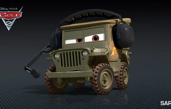 Мультфильм, тачки, pixar, disney, sarge