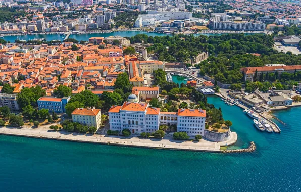 Море, город, Хорватия, Адриатика, Ядран, Задар