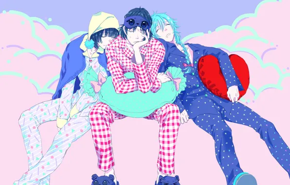 DRAMAtical Murder, Fanart, Pixiv, Fanart From Pixiv, Seragaki Aoba, Seragaki Sei, Ren (Human), Sleep Mask