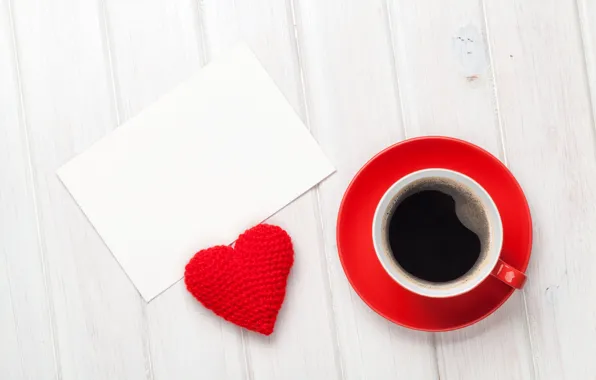 Любовь, сердце, кофе, чашка, love, wood, cup, romantic