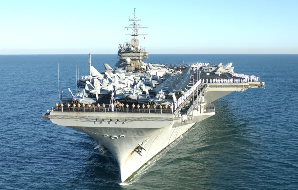 Картинка море, авианосец, USS, Constellation, типа «Китти-Хок», (CV-64)