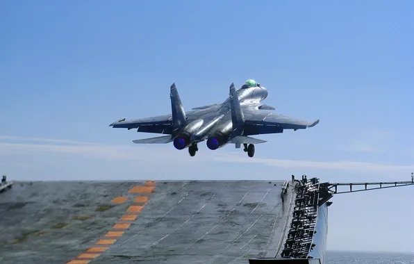 Самолет, Су-33, авианесущий корабль, полеты авиации