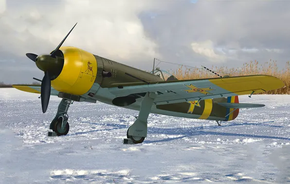 Картинка ART, WW2, PAINTING, AVIATION, IAR-81C