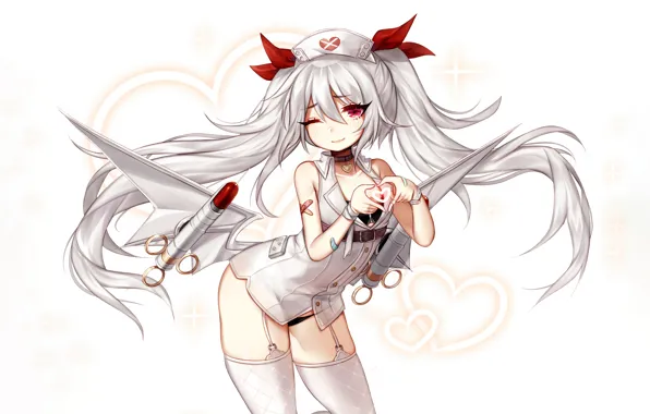 Girl, sexy, lingerie, bra, cleavage, panties, thighhighs, long hair