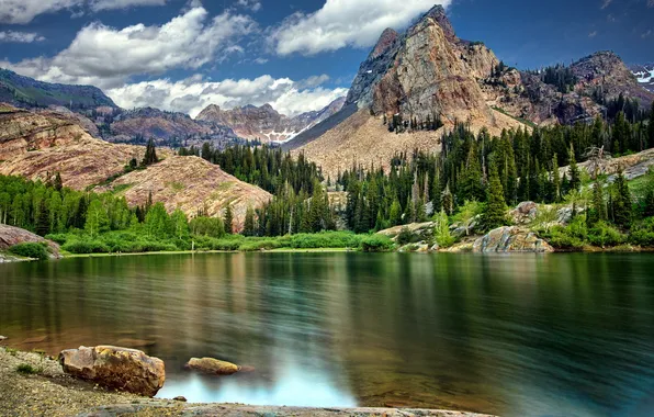 Картинка пейзаж, горы, озеро