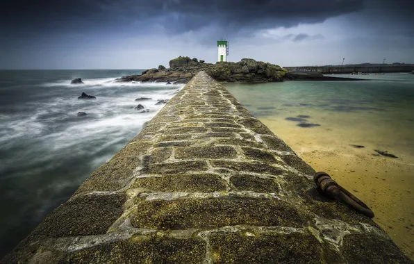 Море, пейзаж, маяк