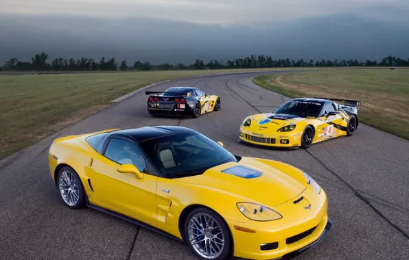 Картинка Corvette, Chevrolet, трек
