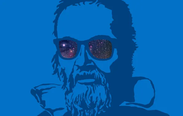 Синий, фон, Intel, Галилео