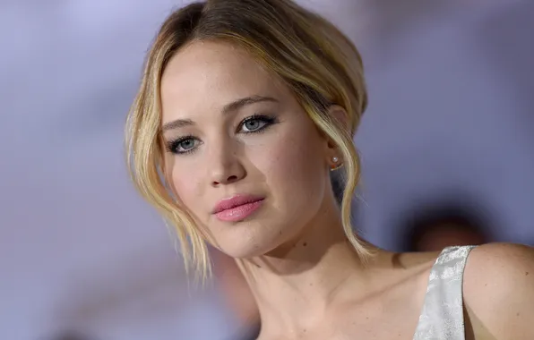 Портрет, актриса, блондинка, боке, Jennifer Lawrence, Дженнифер Лоуренс