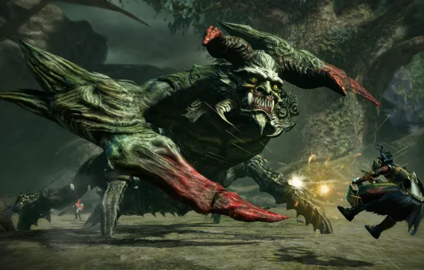 Game, monster, armor, fight, bakemono, Toukiden 2, Toukiden