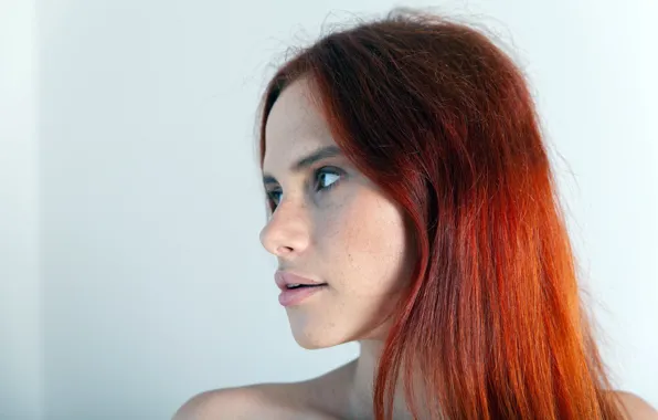 Red hair, studio, model, awesome, redhead, sexy woman, gorgeous, photoshoot