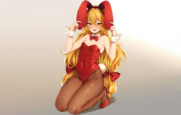 Girl, sexy, cleavage, long hair, boobs, anime, beautiful, pretty