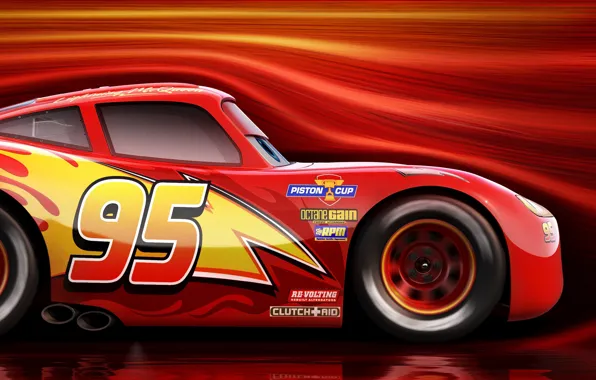 Car, red, Disney, Cars, race, speed, animated film, animated movie