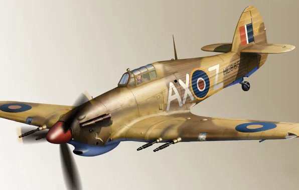 Royal Air Force, Hawker Hurricane Mk.IIc, Hurricane Mk.IIC/trop, Поршневой истребитель