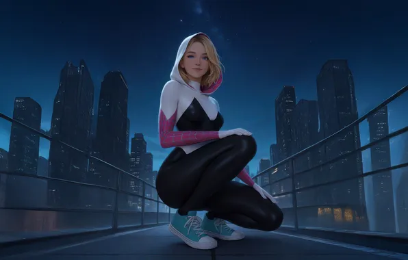 Spider, girl, hooded