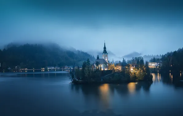 Картинка Lake Bled, Slovenia, Pilgrimage Church, Assumption of Maria