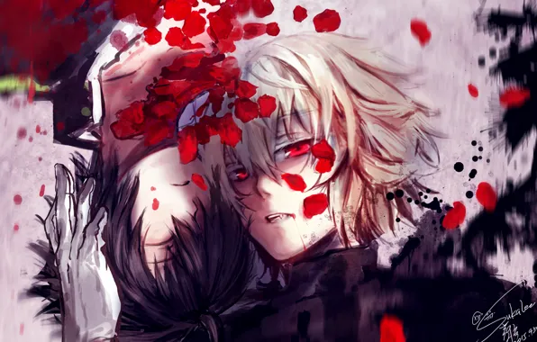 Арт, мужчины, Последний Серафим, Owari no Seraph, Yuuichirou Hyakuya, Юичиро Хакуя, Mikaela Hyakuy, GoditSuka