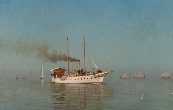 1887, Nils von Hőpken, Ånglustjakt, паровая парусная яхта