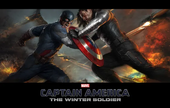 Картинка Captain America, Крис Эванс, Первый мститель, Chris Evans, The Winter Soldier, Другая войнаб
