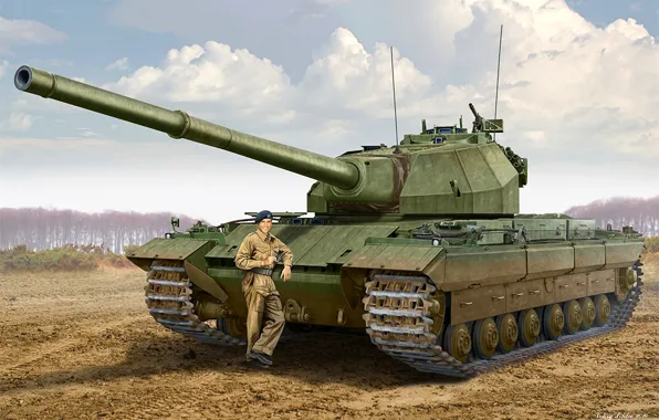 Великобритания, Тяжелый танк, Танкист, FV 214, Congueror, Конкэрор