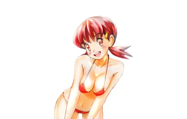 Girl, Whitney, sexy, cleavage, boobs, anime, beautiful, short hair