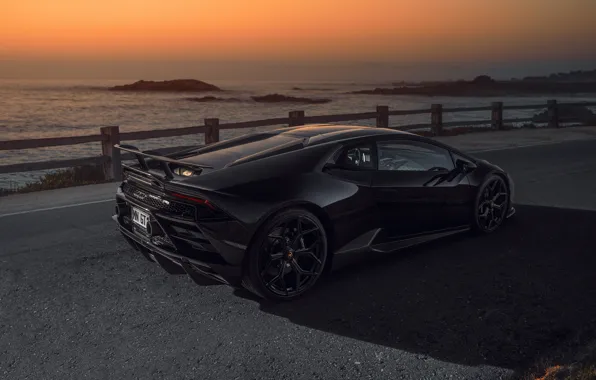Картинка Lamborghini, black, lambo, Huracan, Novitec Lamborghini Huracan EVO RWD