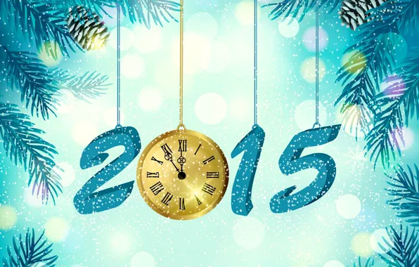 Картинка креатив, работа, праздник, часы, новый год, фэнтези, арт, 2015