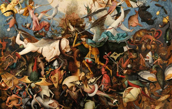 Картинка Питер Брейгель Старший, 1562, The Fall of the Rebel Angels, Падение мятежных ангелов, Pieter the …