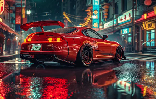 Toyota Supra, Sportcars, Super Car, AI Art, Toyota Mk4