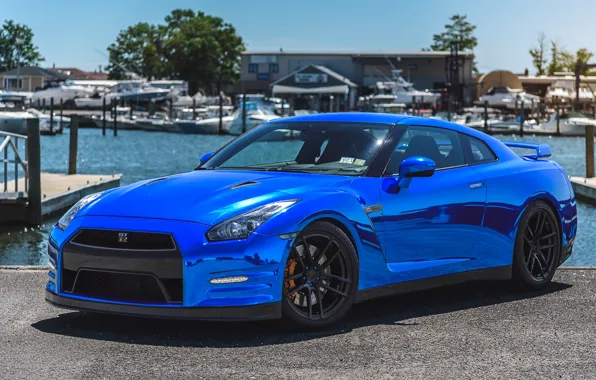 GTR, Nissan, Blue, Forged, Chrome, Incurve