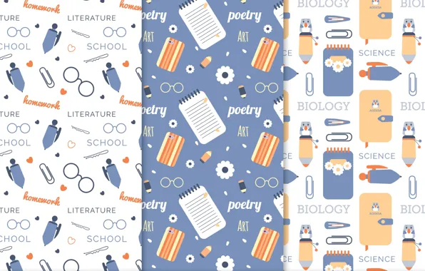 Фон, текстура, школа, patterns, school, collection