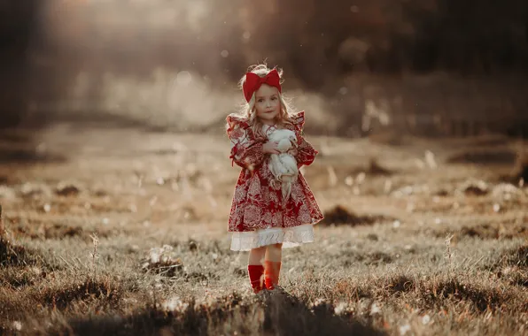 Природа, птица, курица, девочка, малышка, курочка, кура