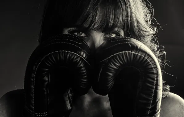 Картинка девушка, перчатки, girl, gloves, Mark Stewart