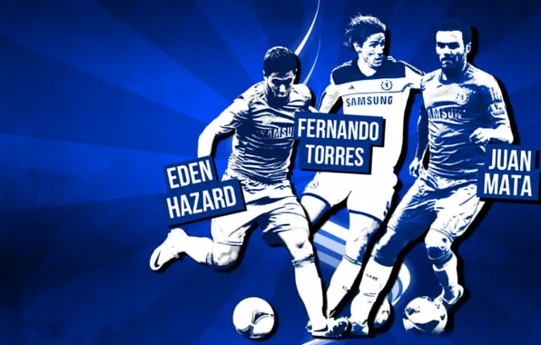 Картинка Blues, Fernando Torres, ФК Челси, FC Chelsea, Juan Mata, Eden Hazard