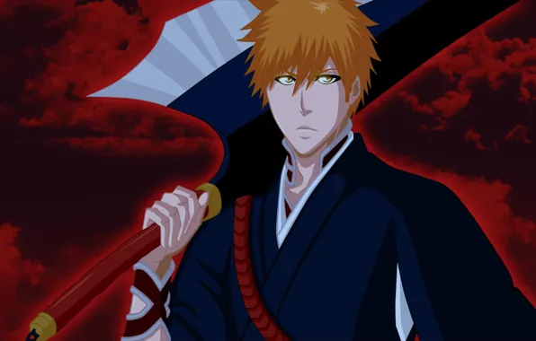 Sword, game, Bleach, anime, katana, boy, bankai, hero