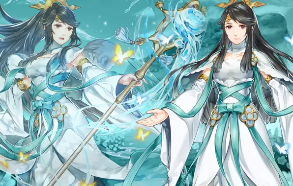 Девушка, магия, игра, посох, Fire Emblem