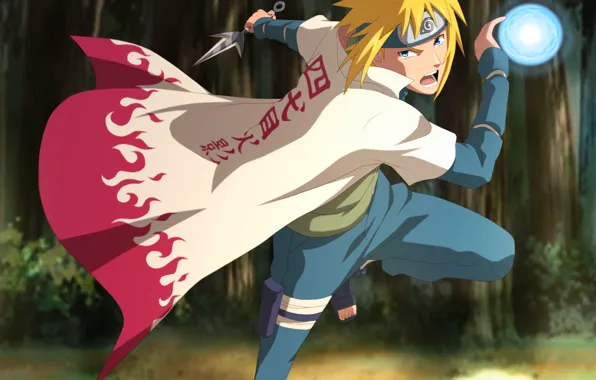 Наруто, Naruto, кунай, Минато Намикадзе