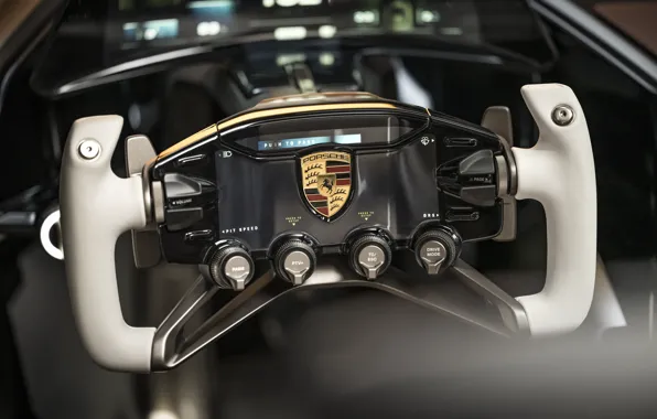 Картинка Porsche, steering wheel, Porsche Mission X