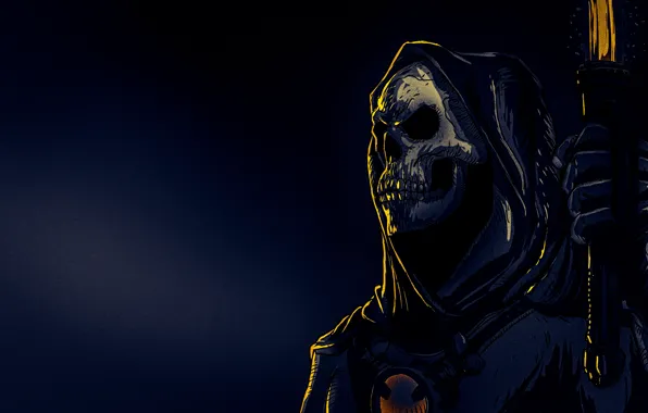 Картинка hood, scull, dark background, Masters of the Universe, Skeletor, He-Man