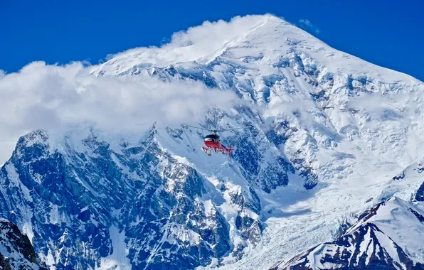 Картинка ice, landscape, mountain, extreme, helicopter, national park, glacier