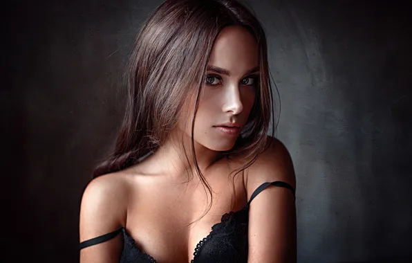 Девушка, Взгляд, Модель, Волосы, Русская, Красивая, Бюстгалтер, Фотосессия