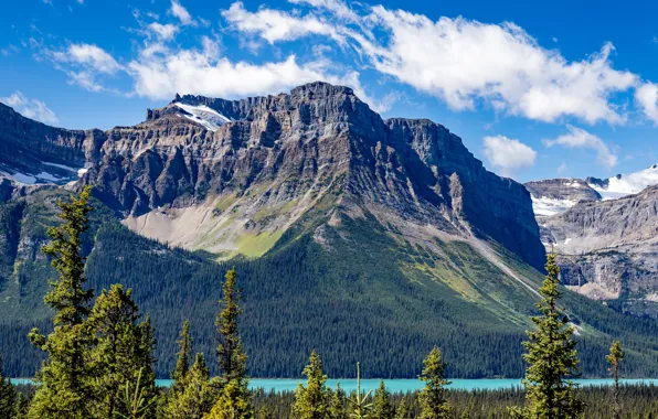 Скала, озеро, фото, Canada, Lake, Banff, Parks
