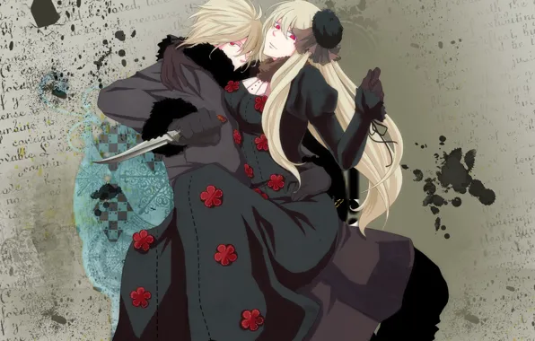 Фон, арт, двое, Hetalia: Axis Powers