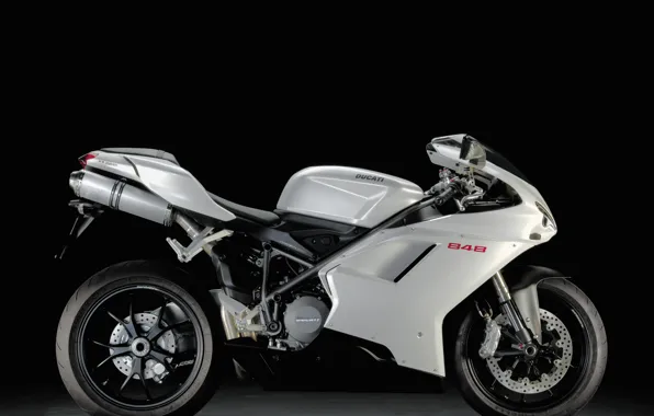 Картинка белый, Мотоцикл, ducati