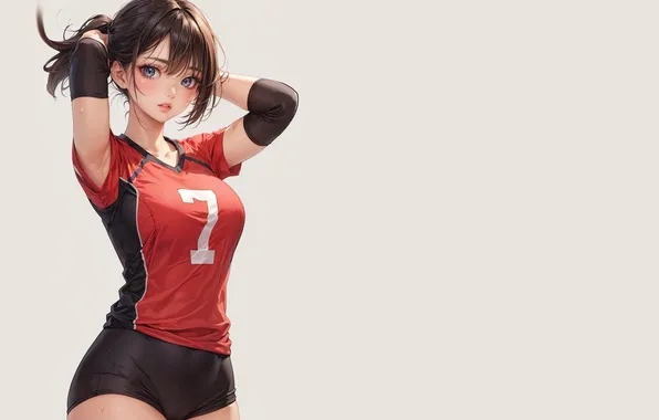 Girl, hot, sexy, anime, pretty, babe, cute, sports