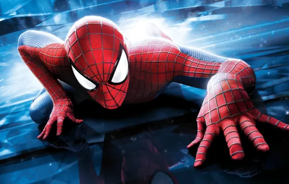 Отражение, человек паук, spider man