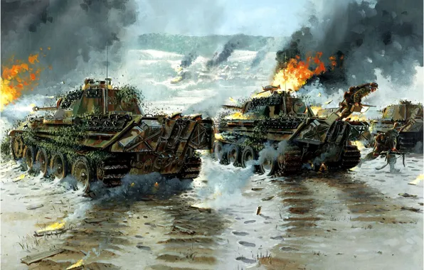 Пантера, танк, Бельгия, 1944